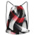 red gray brushstrokes Drawstring Backpack Gym Sackpack String Bag Sport Sack Water Resistant For Travel