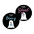 48 2.5 inch Ghost Team Ghoul or Boo-y, Girl Boy, Halloween Gender Reveal Party Stickers - Pink and Blue