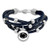 FTH Penn State Nittany Lions Leather Strand Bracelet with Logo and Lobster Clasp