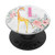 Giraffe Pink Monogram Name Initial Letter L PopSockets Grip and Stand for Phones and Tablets
