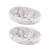 YININE 2 Pack Soap Dish Marble Look, Bar Soap Holder Soap Case Soap Tray Oval Resin Soap Dish for Shower Bathroom Kitchen Sink Bathtub- White Marble Look