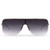 FEISEDY Siamese One Piece Sunglasses Flat Top Semi-Rimless Metal Frame Women Men Stylish B9009