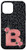 iPhone 12 mini Black Leopard Cheetah Letter B Initial Monogram Pink Rose Case