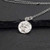 Sterling Silver Hammered Circle Pendant Necklace, 18" (small size)
