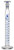 Measuring Cylinder, 10ml - Class B - 10/19 Polypropylene Stopper - Round Base, Blue Graduations - Borosilicate Glass - Eisco Labs