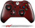 Folder Doodles Red Dark - Decal Style Skin fits Microsoft XBOX One Wireless Controller