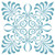 Palmette Square Stencil, 6.5 x 6.5 inch (S) - Greek Inspired Allover Damask Decor Stencils for Painting Template