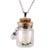 SADUORHAPPY Glow in The Dark Flower Glass Tiny Wishing Bottle Vial Necklace Pendant Chain White