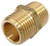 3/4" x 3/4" NPT Brass Hex Nipple Male Pipe Adapter