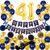 yujiaonly 41st Birthday Party Decorations-Happy Birthday Banner Gold Number 41st Balloons Happy Birthday Sash Latex and Confetti Balloons Perfect for 41 Years Old Party Supplies Balloons Dark Blue yujiaonly 41st Birthday Party Decorations-Happy Birthday Banner Gold Number 41st Balloons Happy Birthday Sash Latex and Confetti Balloons Perfect for 41 Years Old Party Supplies Balloons Dark Blue