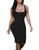 BORIFLORS Women's Sexy Bodycon Club Tank Dress Basic Midi Party Dresses Clubwear,Large,Black