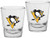 Penguins 1.5oz Round Team Logo Shot Glass Set (Qty: 2 Glasses)