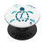 Sea Turtle Teal White Mint with Initial Monogram Letter L PopSockets PopGrip: Swappable Grip for Phones  and  Tablets