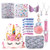 25 PCS Unicorn Gifts for Girls Unicorn Gift Sets Drawstring Backpack/ Necklace/ Hairpin/ Stickers/ Bracelets/ Hair Ties /Temporary Tattoos Kids Birthday Gifts Accessories Children Party Favors