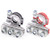 MNJ MOTOR 3 Way Car Battery Terminal Connectors, Negative and Positive Copper Plate Cable Clamp Quick Connector for Boat Caravan Van Motorhome Motorcycle (Black  and  Red)