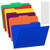 6 Pack Colored Plastic File Folders with Sticky Labels, Heavy Duty Plastic File Folder Letter Size with Erasable 1/3-Cut Tab, Stronger Than Manila File Folder, Perfect for Organization (6)