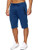 Pneacimi Men Drawstring Elastic Waist Lounge Workout Short Pants Sweat Joggers Shorts with Zipper Pockets (L, Royal Blue)