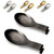 HnJOY 2PC Set Stainless Steel Spoon Rest - Spatula Ladle Holder, Utensil Spoon Holder - Dishwasher Safe - Kitchen Counter Cooking Utensil Rest for Stove Top (BLACK)
