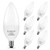 LOHAS E12 LED Candelabra Light Bulb 60W Incandescent Light Bulb, Dimmable 6W Soft White 3000K Chandelier Bulbs for Ceiling Fan, 550 Lumens, UL Listed, Candle Light Bulbs for Home Office Hotel, 6 Pack