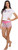Disney Minnie Mouse Women's Tee and Shorts 2 Piece Pajama Set, White/Pink, Large