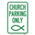 Church Parking Only (Symbol) - 12" X 18" Heavy-Gauge Aluminum Rust Proof Parking Sign - Protect Your Business  and  Municipality - Made in The USA
