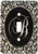 3dRose lsp_38751_1 Letter B-Black And White Damask Single Toggle Switch