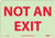 NMC GL15R Exit/Entrance Sign, "NOT AN EXIT", 10" Width x 7" Height, Rigid Plastic, Red on Yellow