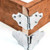 4 pc Utility Trailer Wood Sides Latch Rack Stake Body Gates Corner Brackets Set