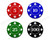 Neurons Not Included Poker Chips Coaster Set - 4 Piece Neoprene Set 3.5 Round Diameter