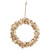 Creative Co-op 6" Round Shell Ornament Wreath, Tan