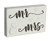 Poor Boy Woodworks Mini Wood Block Sign (Mr.  and  Mrs.)
