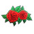 Embroidered Patch Sew On Patch Applique and Iron On Rose Patch Embroidered Flower for Clothing, Jeans, Jackets (Red)