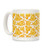 LookHUMAN Floral Penis Yellow White 11 Ounce Ceramic Coffee Mug