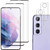 2plus2 Pack  Galaxy S21 Plus Screen Protector Include 2 Pack Tempered Glass Screen Protector plus 2 Pack Tempered Glass Camera Lens Protector,9H Hardness,Bubble Free,Anti-Scratch for Galaxy S21 Plus 5G