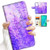 for Samsung Note 20 Ultra, Galaxy Note 20 Ultra, Designed Flip Wallet Phone Case Cover, A23193 Lavender Purple Flower 23193