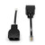 2 Pack RJ11 Splitter 2-Way Duplex in-line Telephone Adapter (w/ 3 inch Cable, Black)