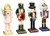 Burton & Burton Nutcracker Ornaments Wood Handpainted Assorted Set of 4
