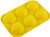 6 Holes Silicone Molds, Half Sphere Silicone Molds Cake Molds Semi Sphere Choclate Mold for Baking Round Shape Silicone Molds for Baking Pudding Jelly Handmade Soap Dome Mousse (1m-yellow)