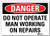 SmartSign Danger - Do Not Operate, Man Working On Repairs Label   10 inch x 14 inch 3M Engineer Grade Reflective