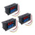Dmyond 3pcs DC Panel Digital Dual Display Voltmeter Ammeter Current Meter 0-100V  and  0-10A Amp Volt Multimeter 0.28 inch LED Voltmeter Ammeter (Red and Blue)