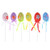 Amosfun 6pcs Easter Foam Egg Glitter Flower Printed Egg Picks Vase Lawn Flower Pot Decor for Easter Party Supplies