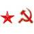 GuDeKe Soviet CCCP Hammer  and  Sickle  and  Socialist Red Star Pin Set Communist Symbol Badge