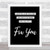 Fix You Black  and  White Song Lyric Quote Print