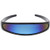 Futuristic Narrow Cyclops Color Mirrored Lens Visor Sunglasses (Black Ice)