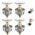 Universal Wash Basin Bounce Drain Filter, No Overflow Pop Up Bathroom Sink Drain Plug with Basket, Universal Kitchen Bathroom Strainer Sink Drain Stopper 1.38'' Diameter (4PACK)