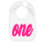 Handmade Cute Baby Boy Girl One Silver Gold First Birthday Smash Cake Bibs - My 1st Birthday Bib (One Pink White)