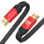 4K Flat HDMI Cable 6.6ft, JSAUX High Speed HDMI 2.0 Cable 18Gbps 4K 60Hz Braided HDMI Cord, Support 3D 4K HDR 2160P 1080P HDCP 2.2 ARC Ethernet, Compatible with UHD TV, PC (Red) 4K Flat HDMI Cable 6.6ft, JSAUX High Speed HDMI 2.0 Cable 18Gbps 4K 60Hz Braided HDMI Cord, Support 3D 4K HDR 2160P 1080P HDCP 2.2 ARC Ethernet, Compatible with UHD TV, PC (Red)