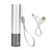 Bicaquu LED Flashlight, Mini LED Flashlight Portable USB Charging Zoomable Torch for Camping Hiking Emergency Non-Slip Handle Power Output(Silver)