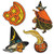 Beistle 4-Pack Halloween Cutouts, 6-1/2-Inch to 10-1/2-Inch