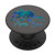 Teal Blue Purple Mama bear Two cubs On Slate Gray PopSockets PopGrip: Swappable Grip for Phones  and  Tablets